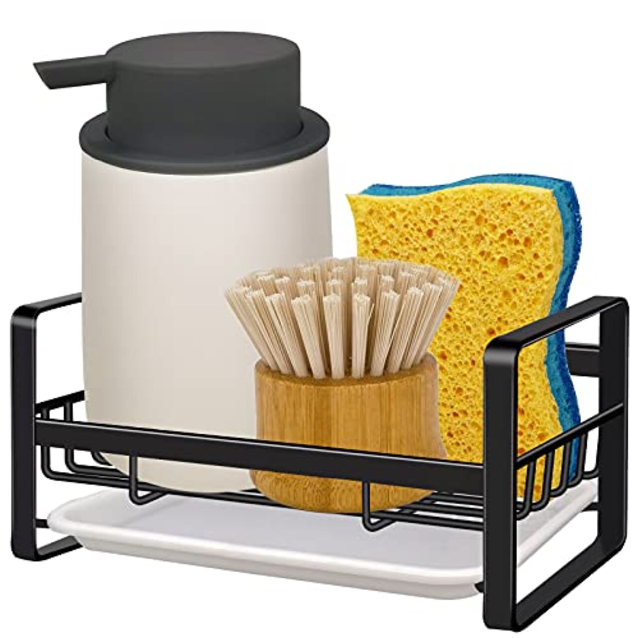 VANTEN Kitchen Sink Caddy Sponge Holder Sink Organizer, Sink Tray